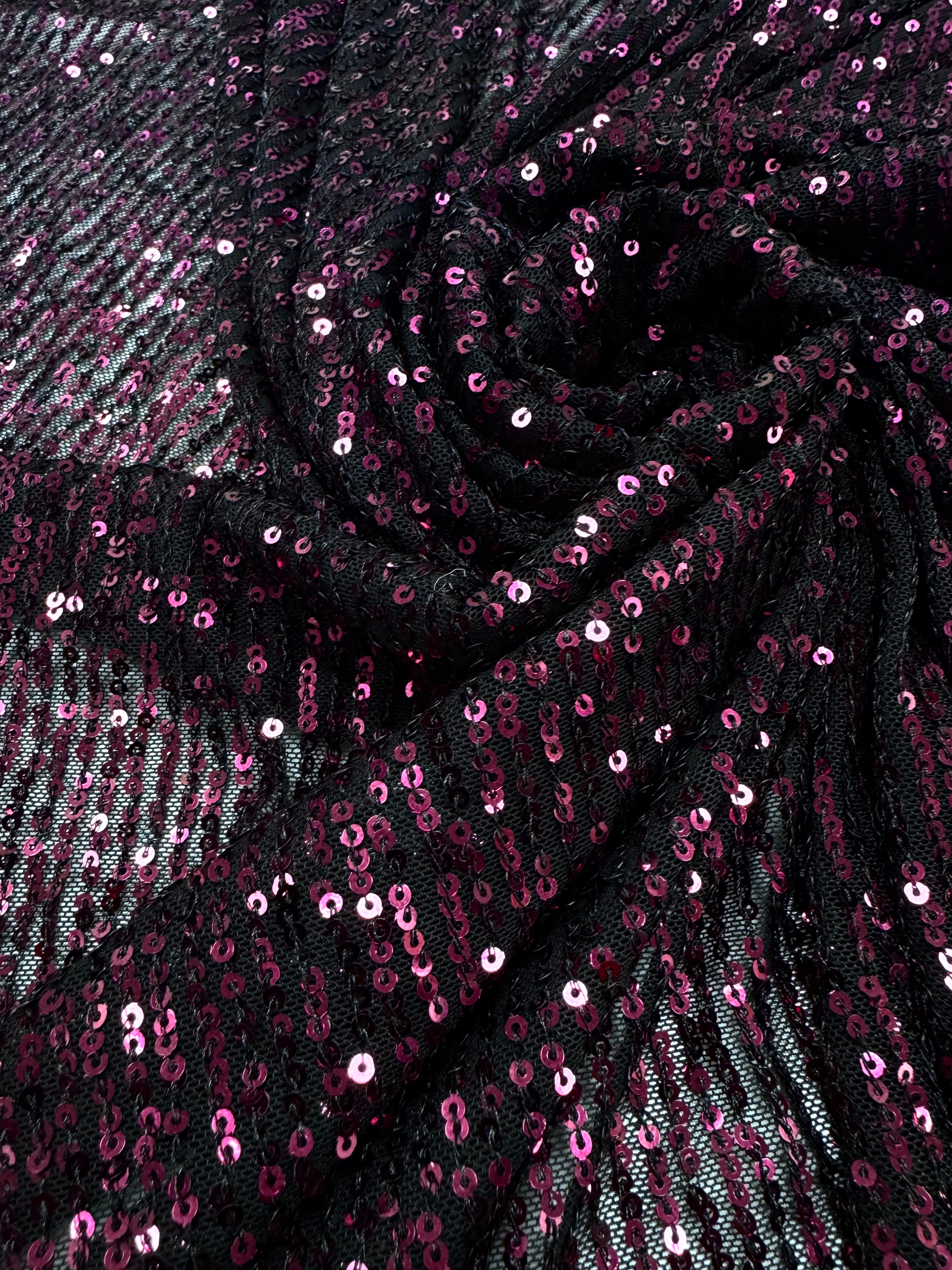 Paiete Pe Tull Elastic, Negru cu Magenta