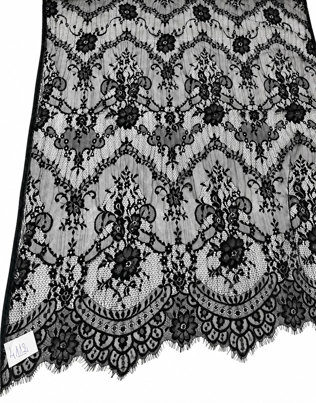 Dantela Tip Chantilly 300 x 150m, Negru