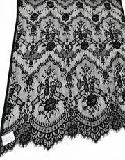 Dantela Tip Chantilly 300 x 150m, Negru