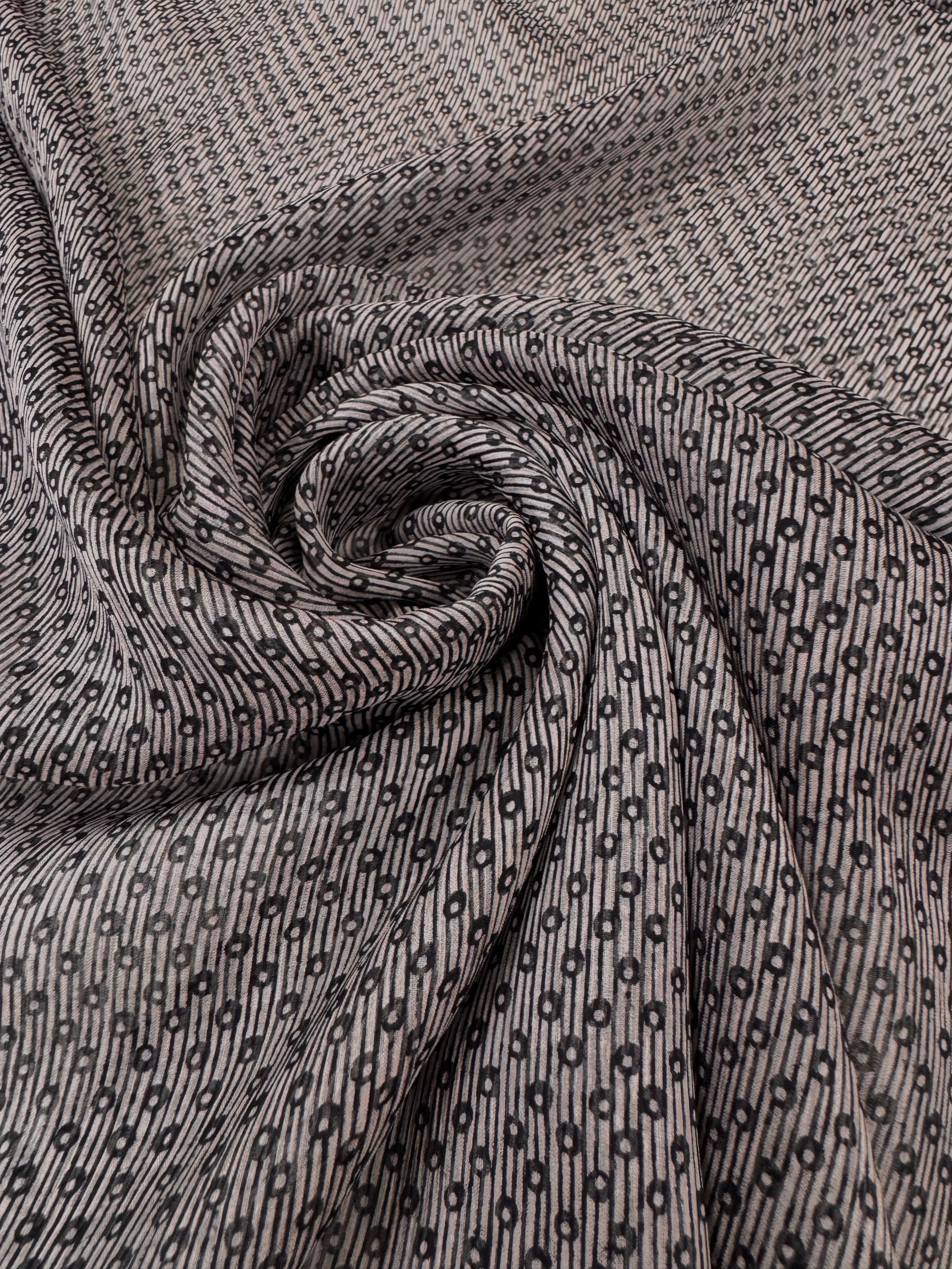 Voal Imprimat De Matase Naturala