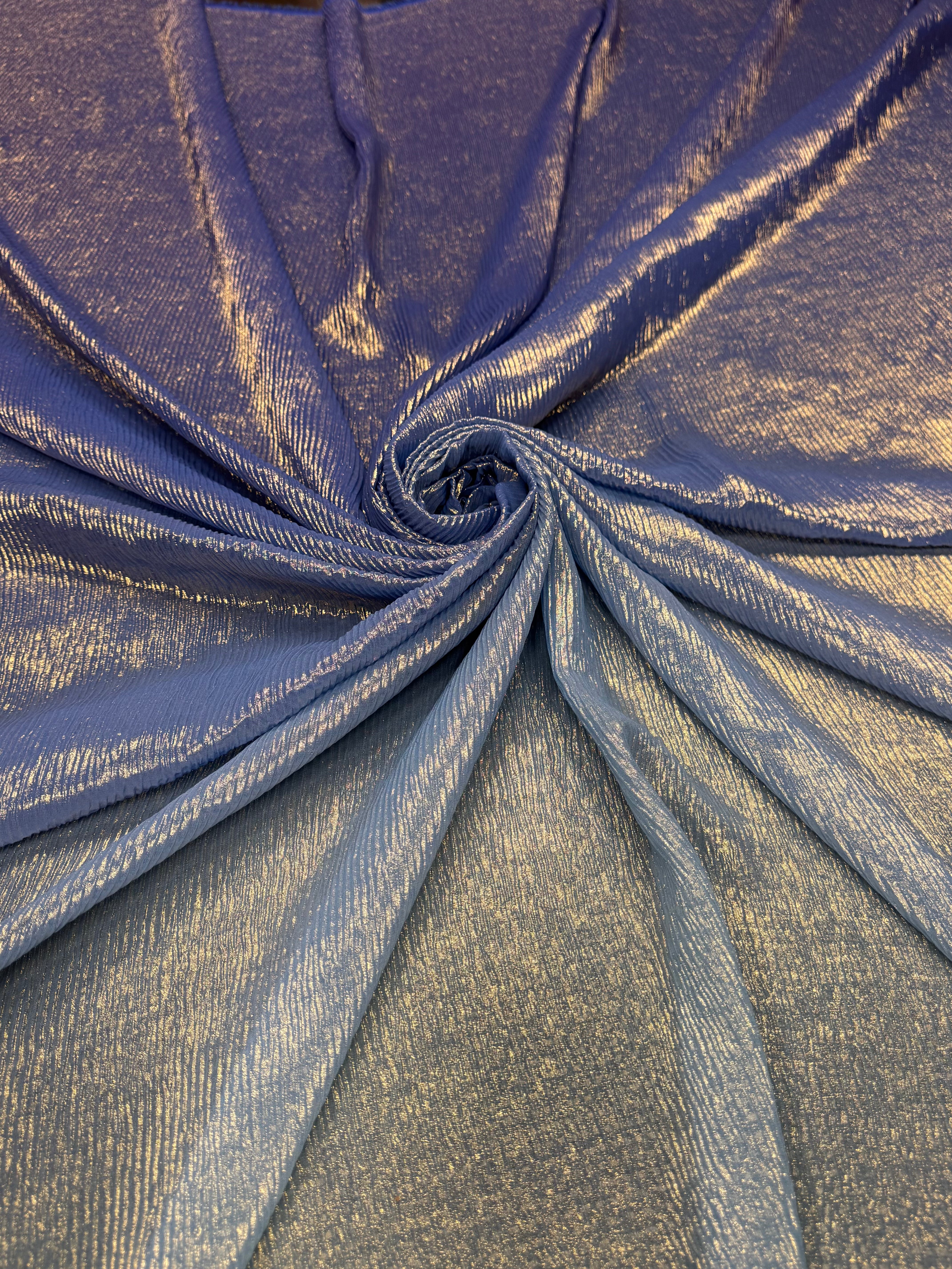 Voal Fin Creponat Metalizat In Degrade