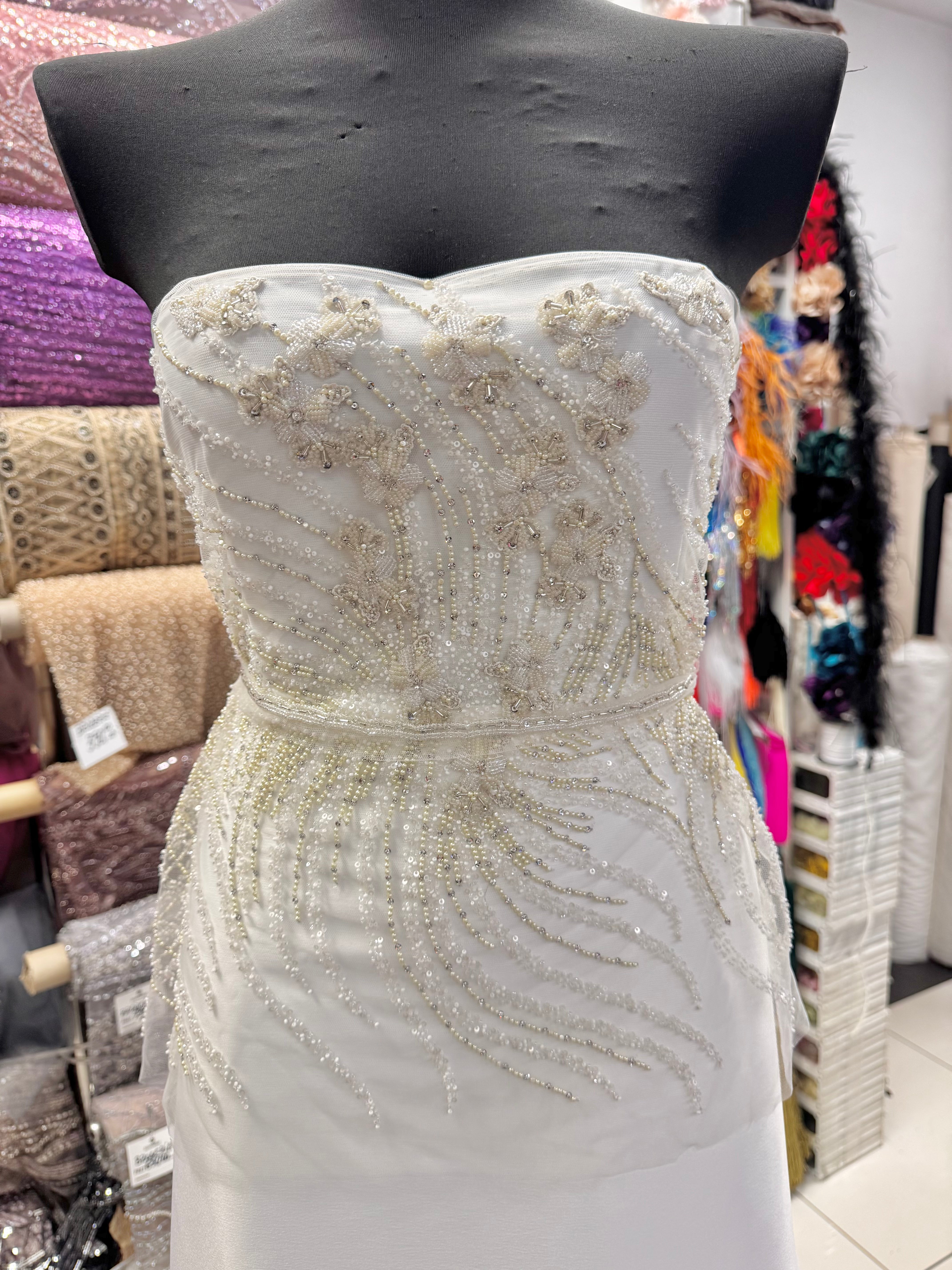 Broderie Bust Pentru Mireasă Ivoire