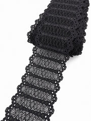 Dantela elastica bleumarin închis 6.50cm - pret pe metru