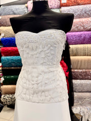 Broderie Bust Pentru Mireasă Ivoire