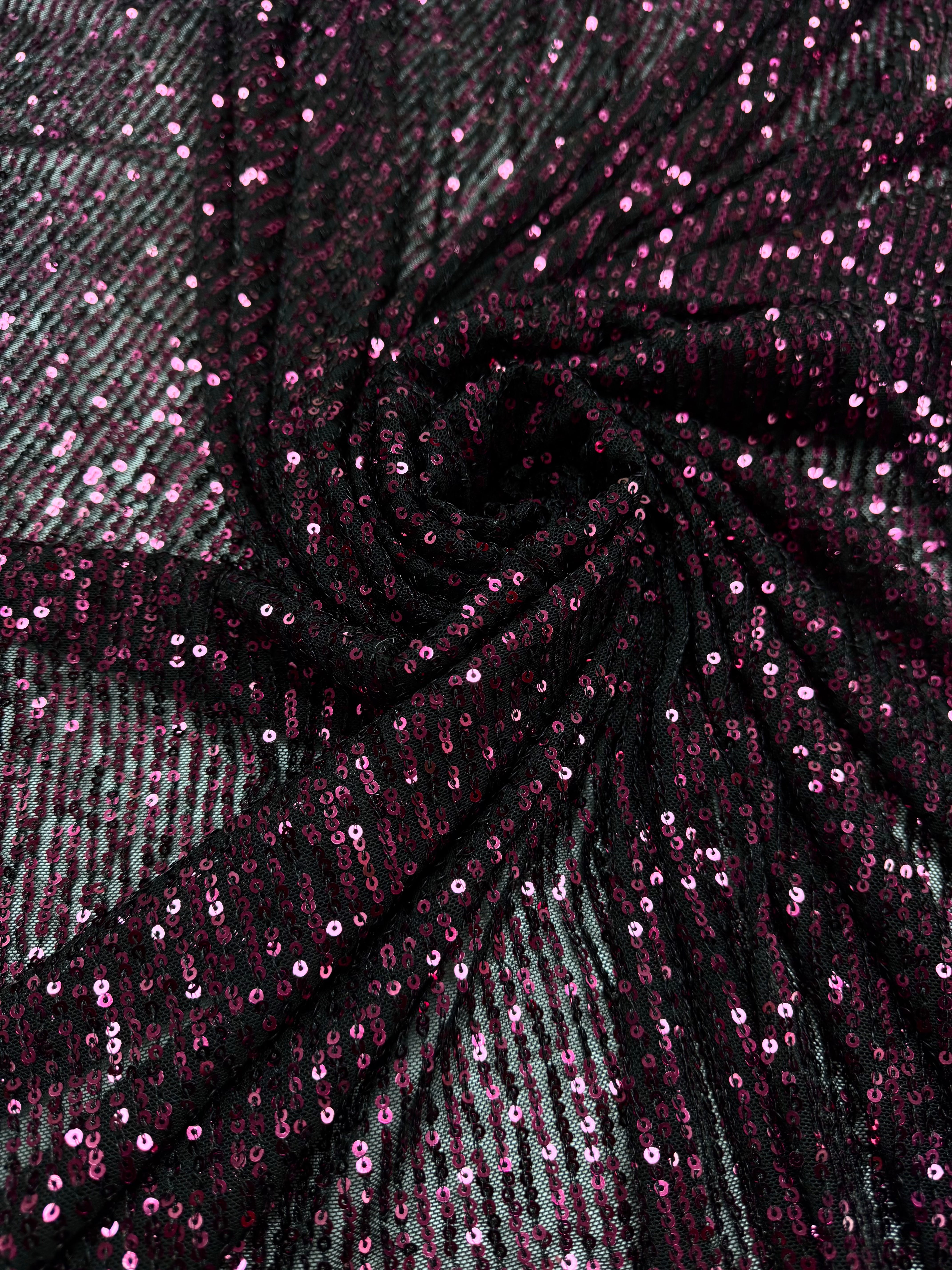 Paiete Pe Tull Elastic, Negru cu Magenta