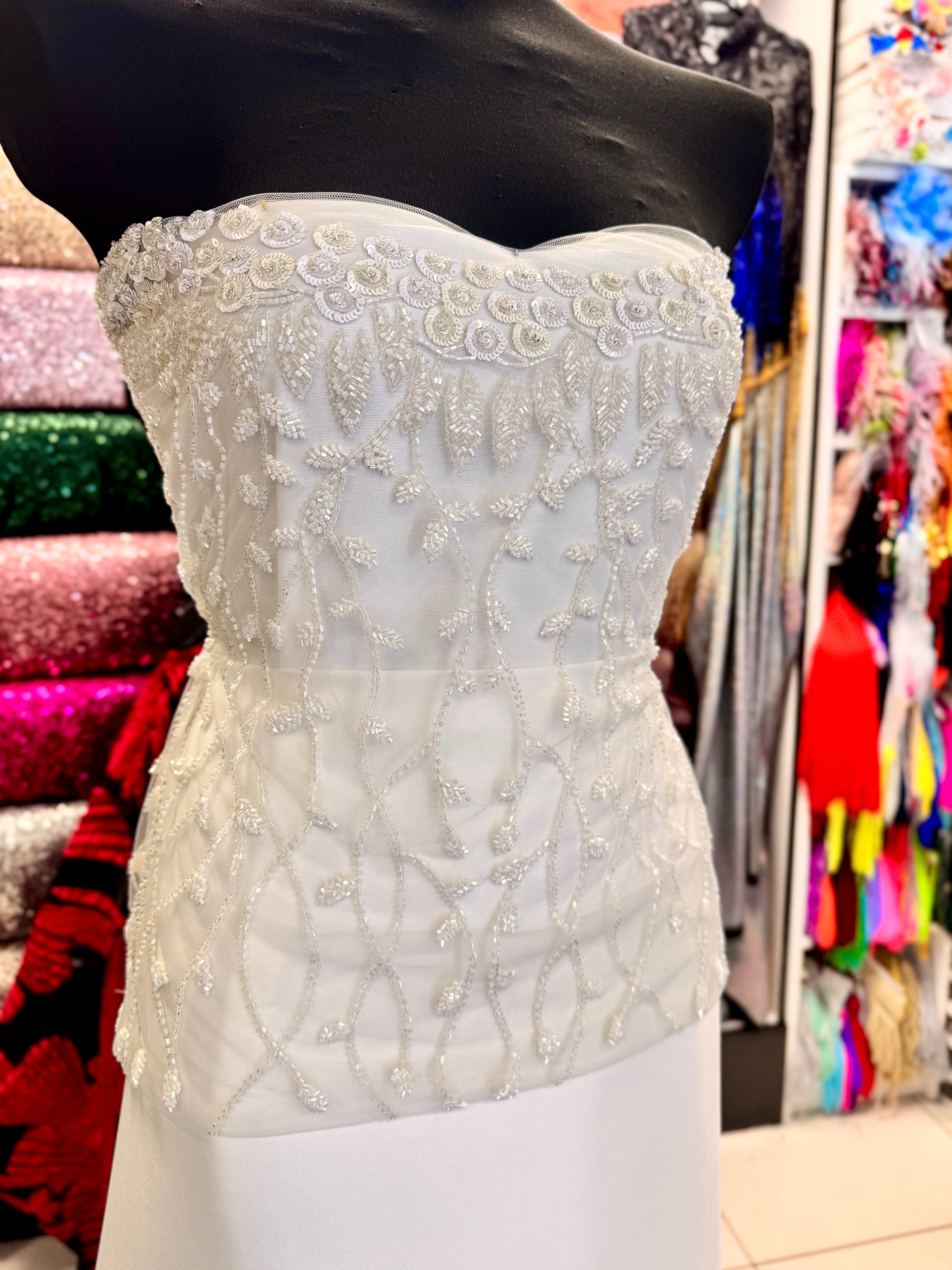 Broderie Bust Pentru Mireasă Ivoire