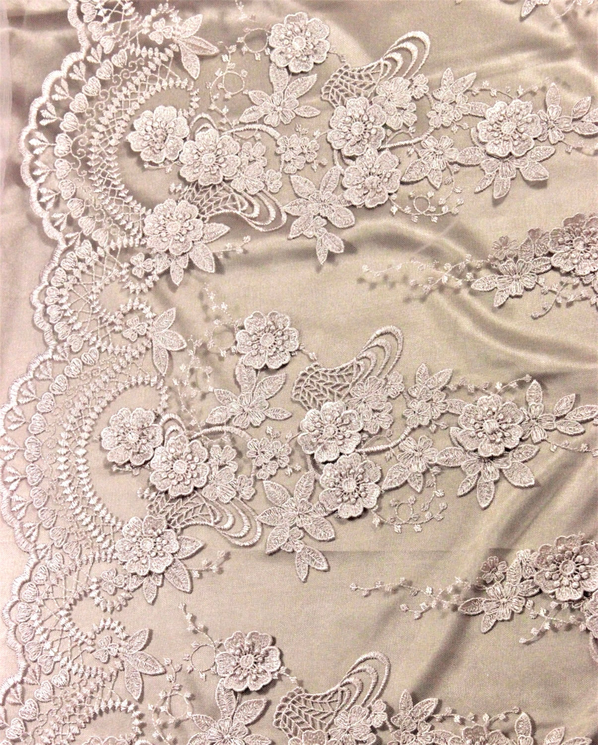 Broderie 3D Pe Tull, Roz Pudra
