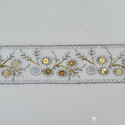 Pasmanterie Organza Cu margele Aurii, 5,80 cm