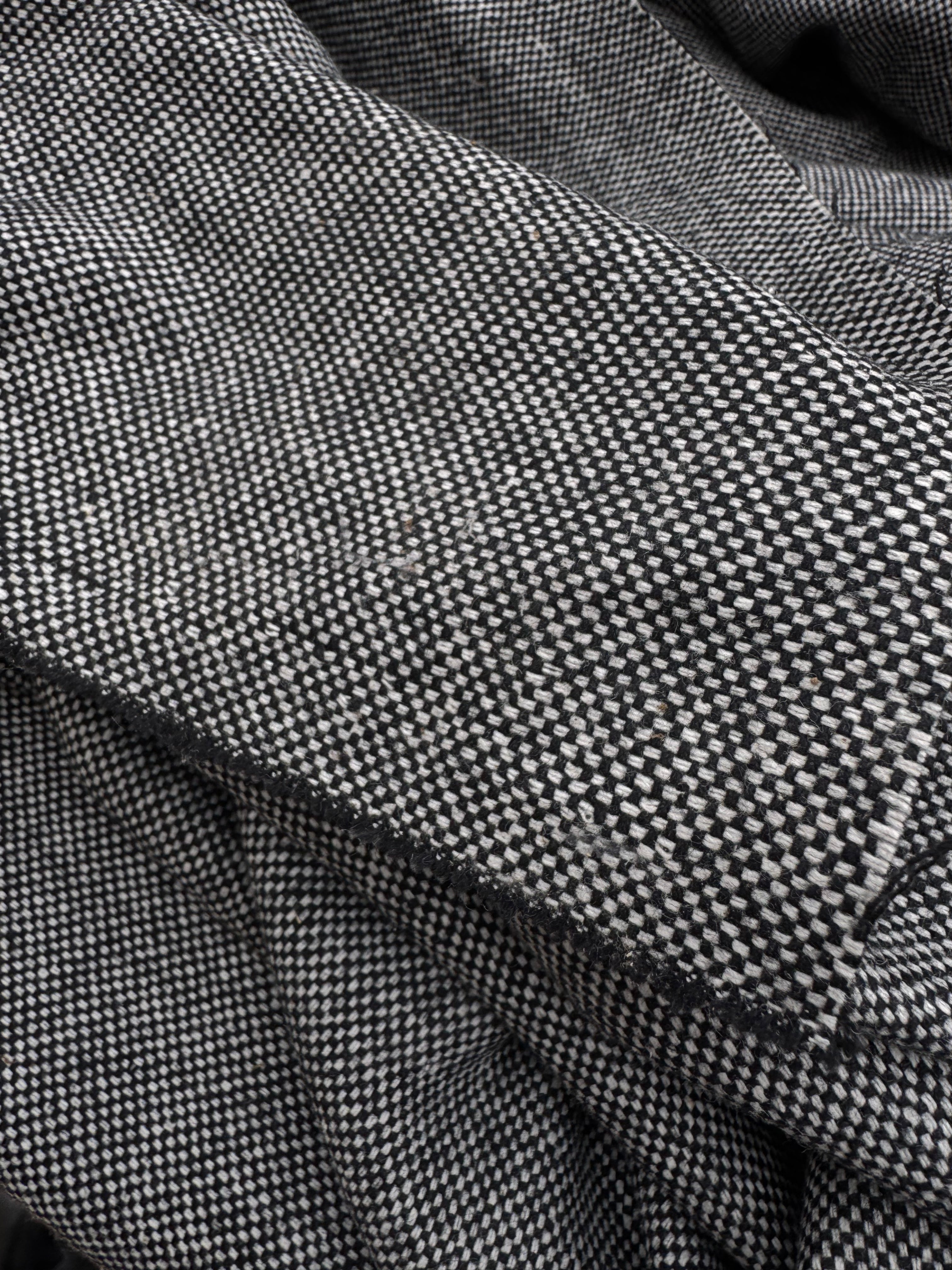 Stofa de Lana pepite crem cu negru