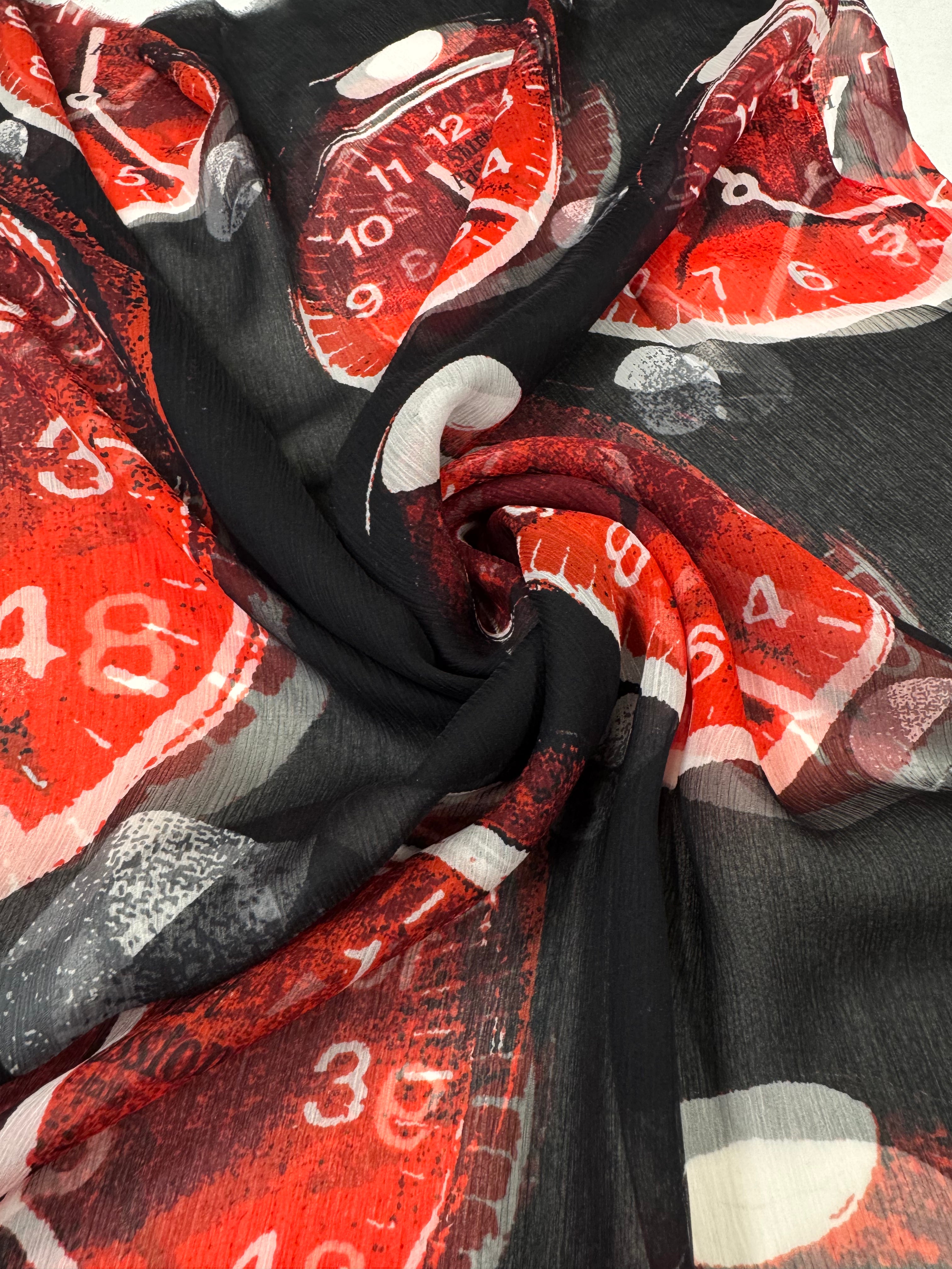 Voal Imprimat De Matase Naturala