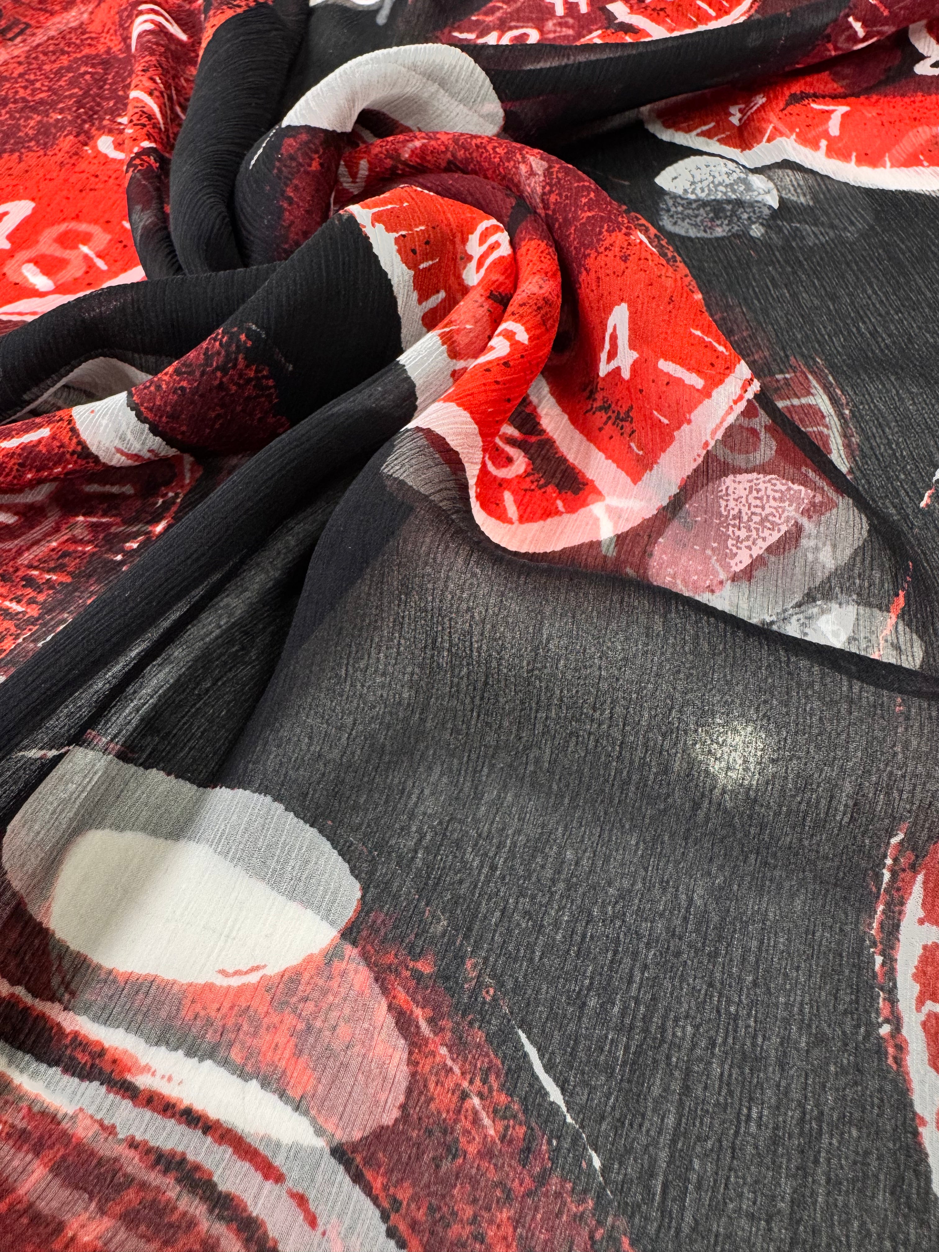 Voal Imprimat De Matase Naturala