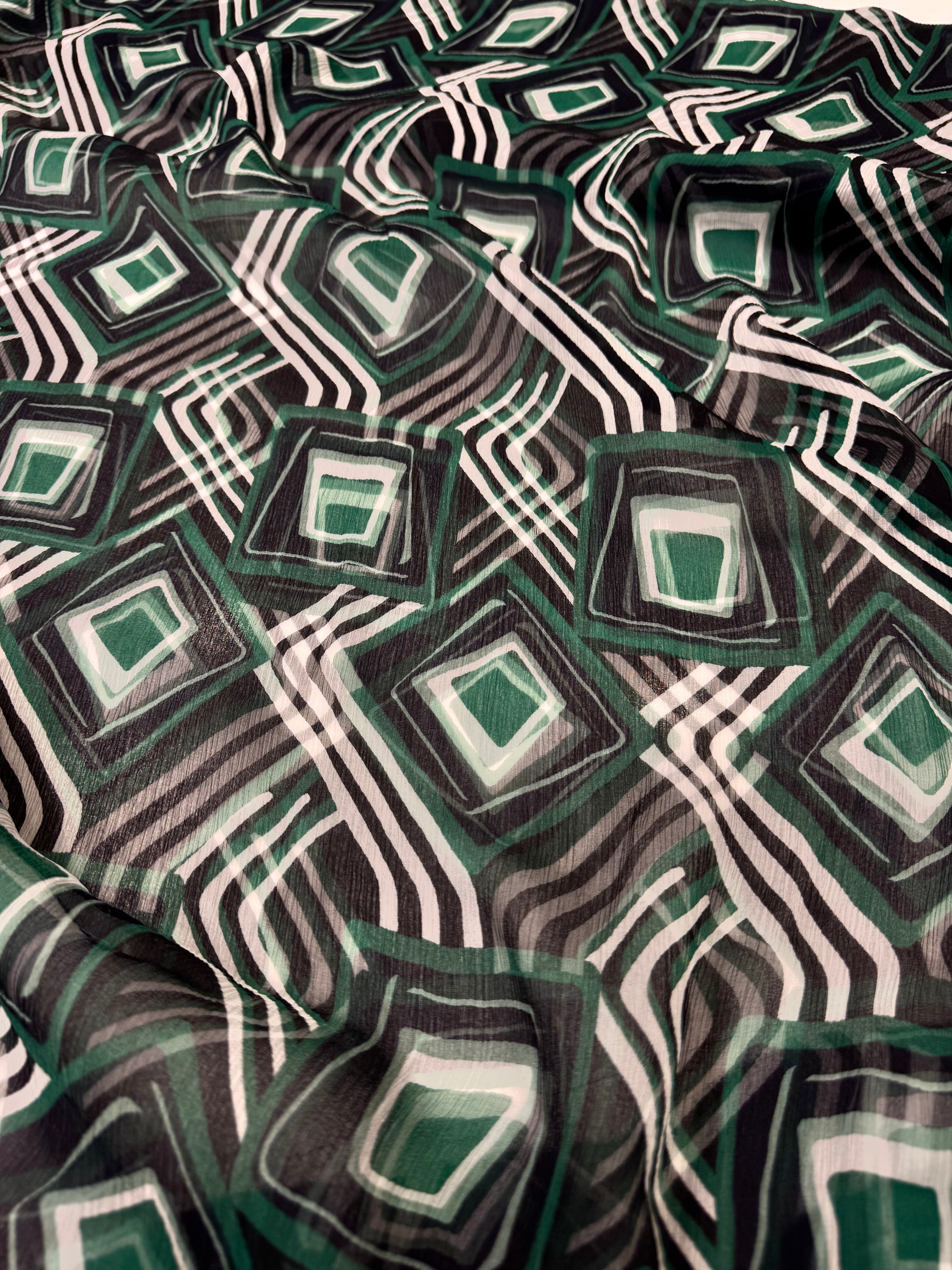 Voal Imprimat De Matase Naturala