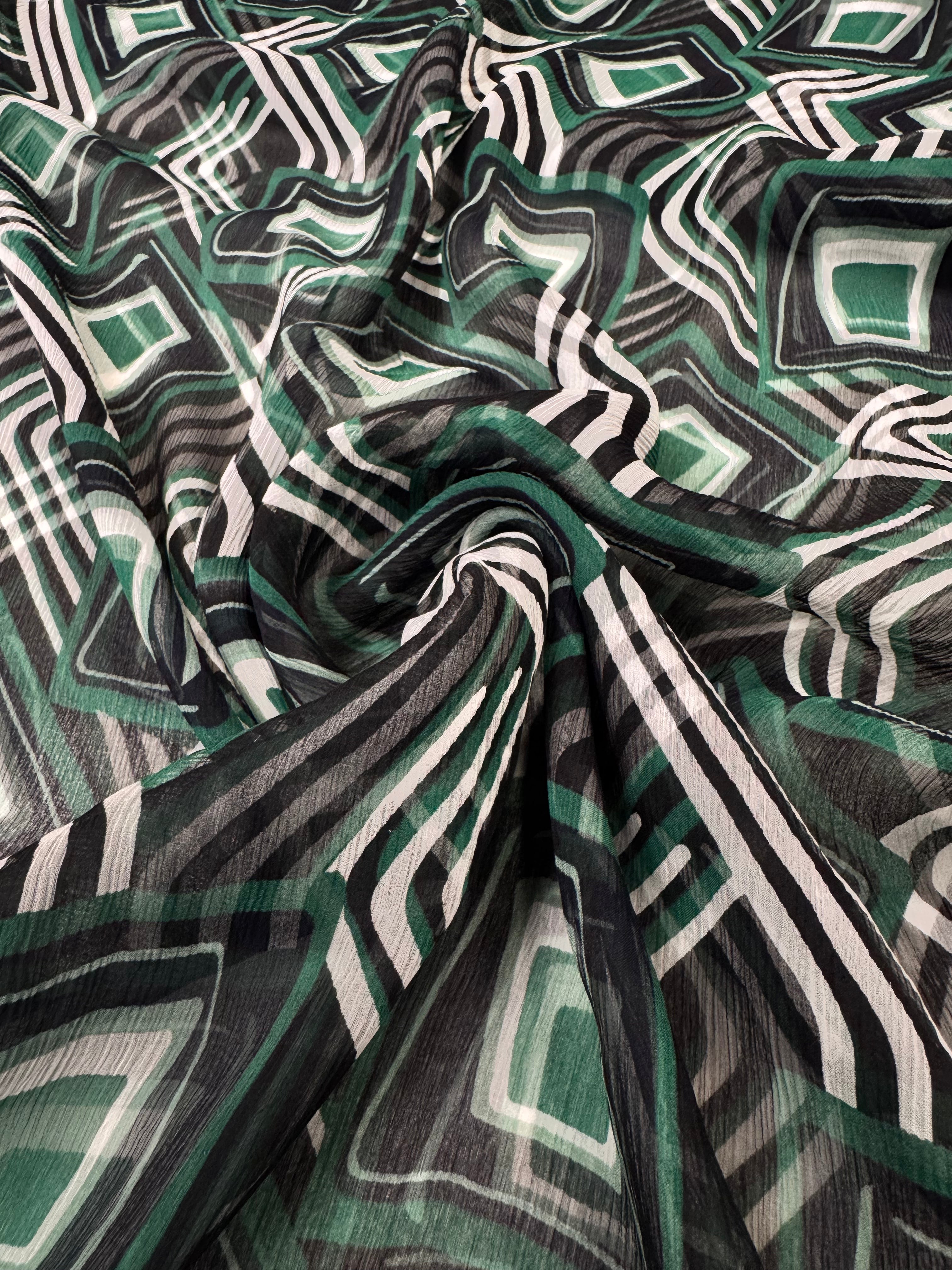 Voal Imprimat De Matase Naturala