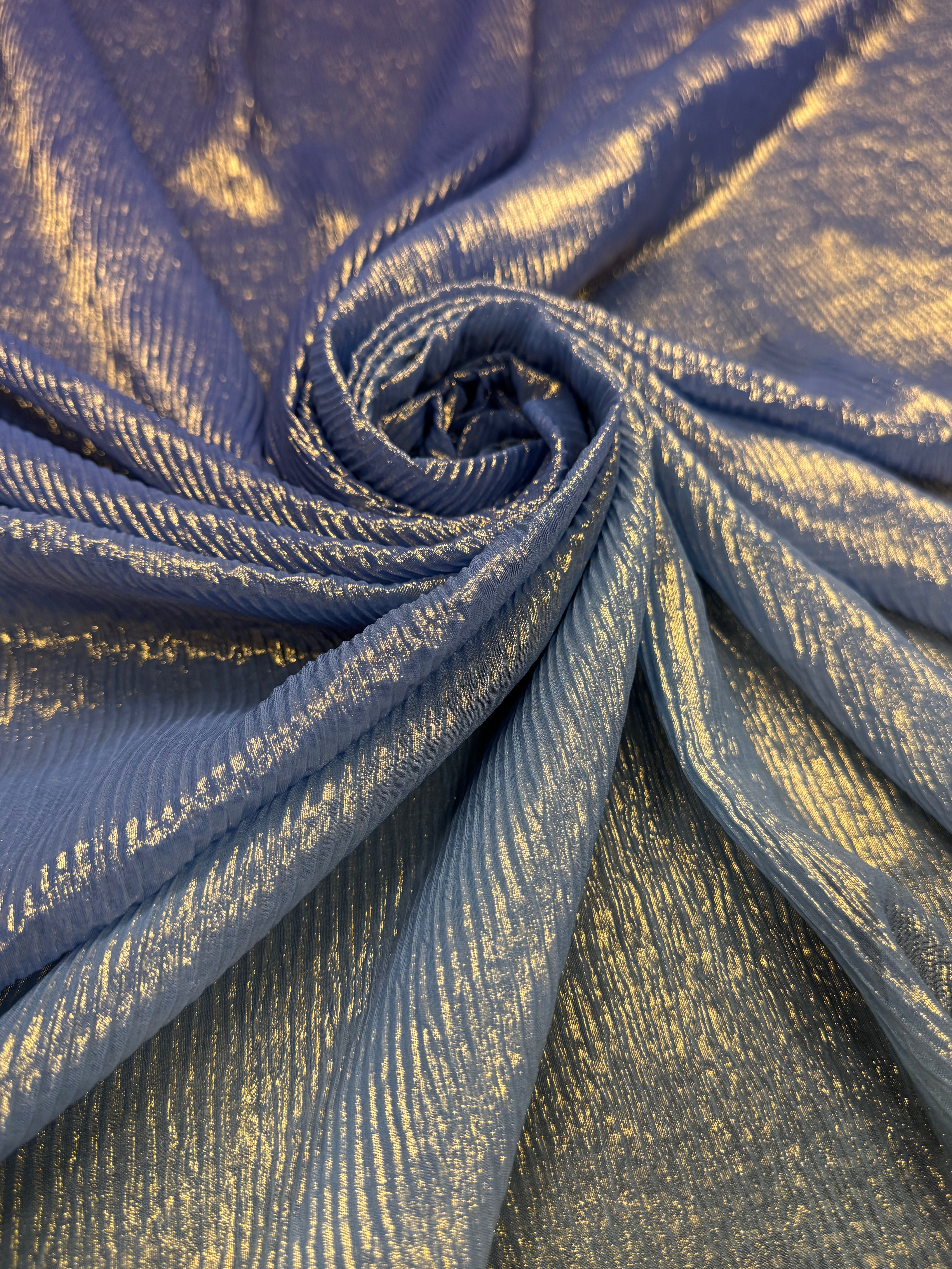 Voal Fin Creponat Metalizat In Degrade