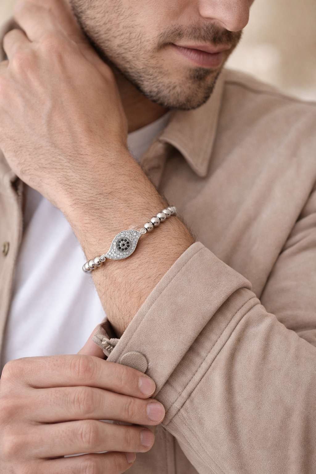 BRATARA ARGINT 925, BARBATI