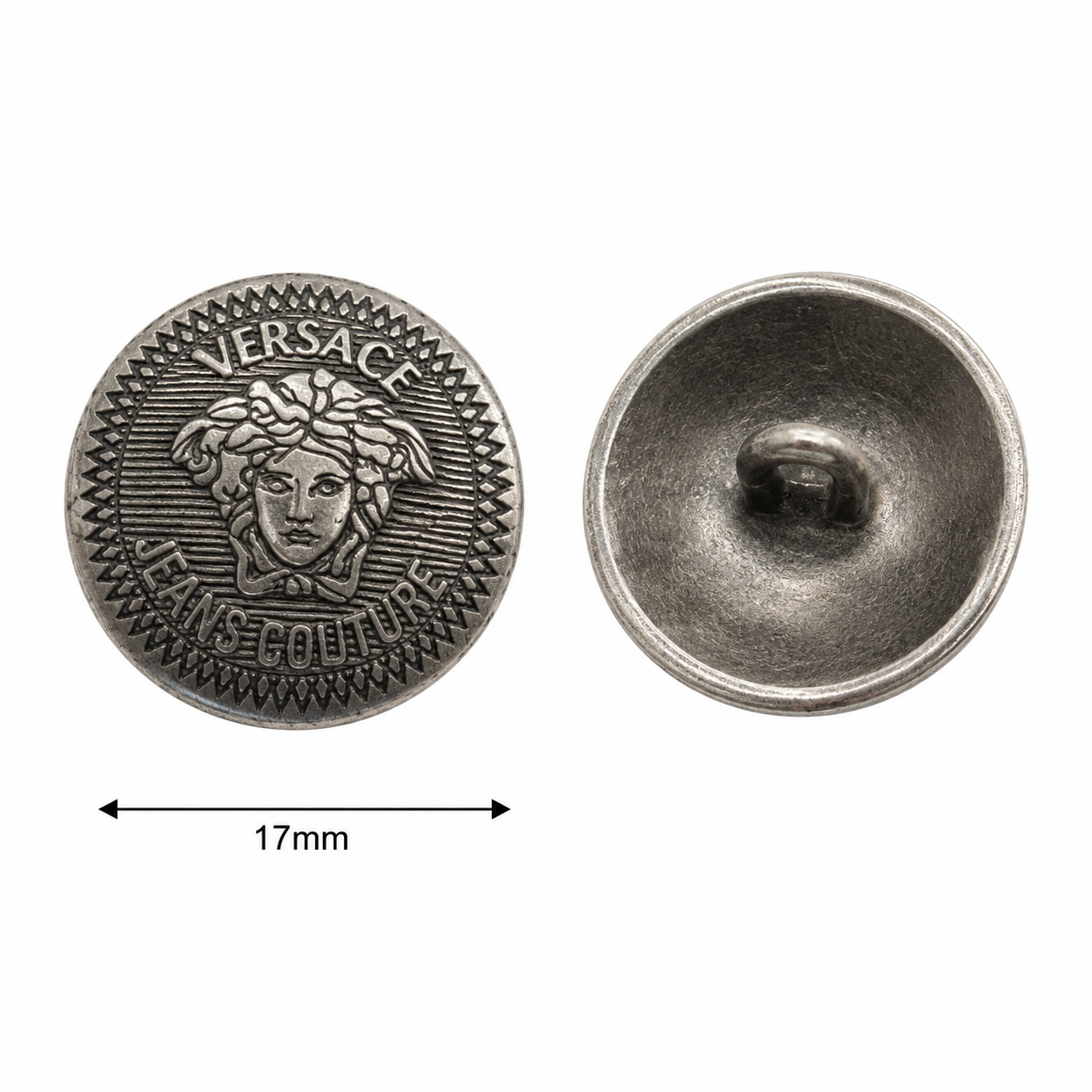 Nasturi Metalici Argintii 17mm