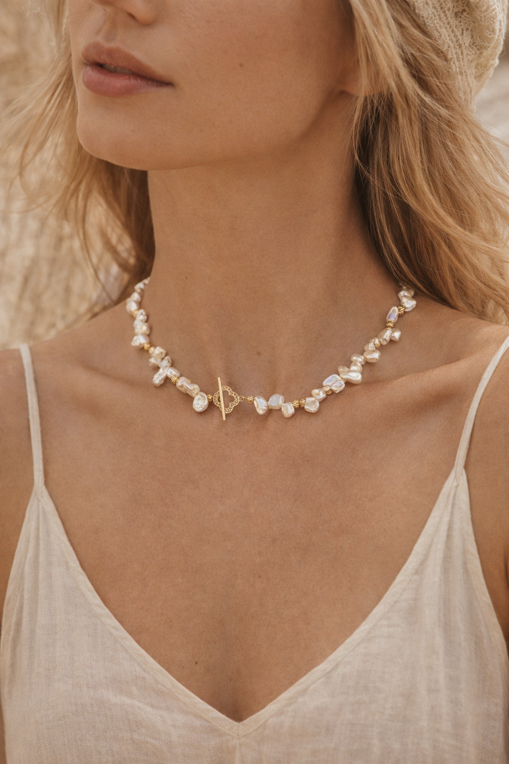 Colier din Perle Keshi Naturale