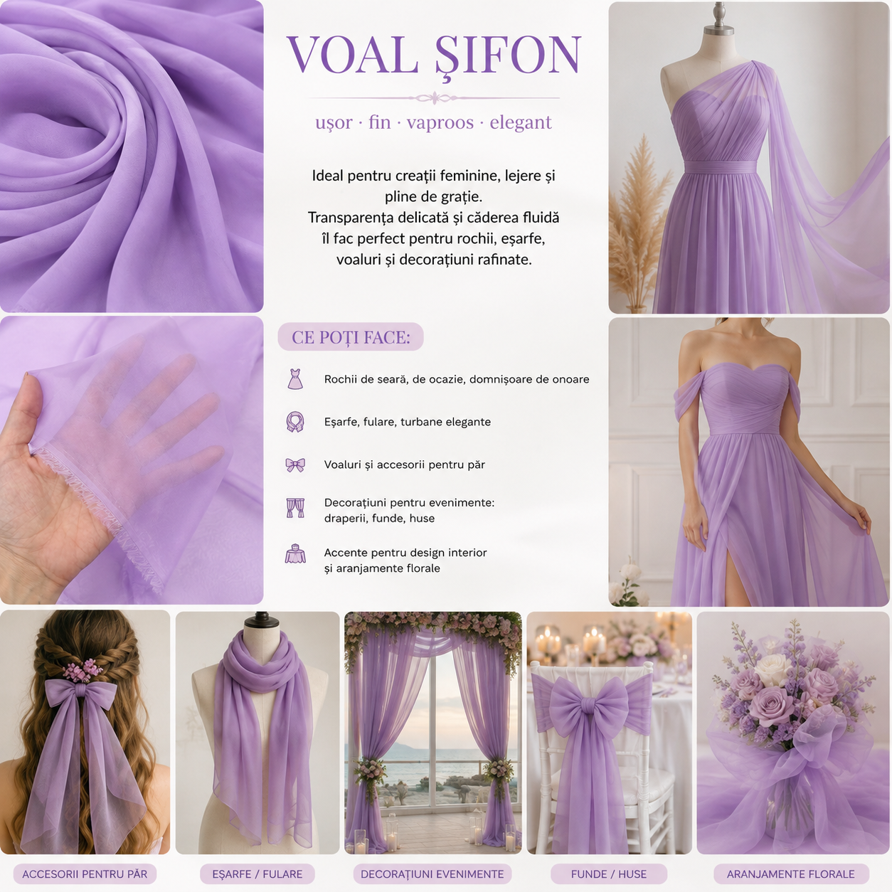 Voal Chiffon Lila