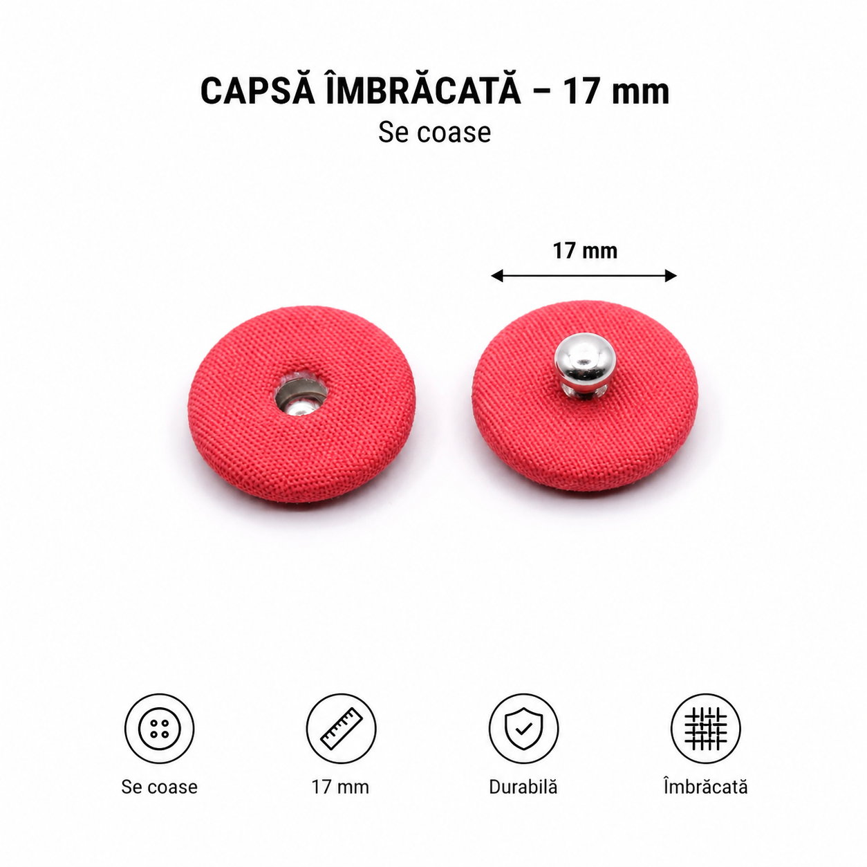 Capse Imbracate, 17mm, Corai
