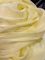 Voal Metalizat Galben Pastel