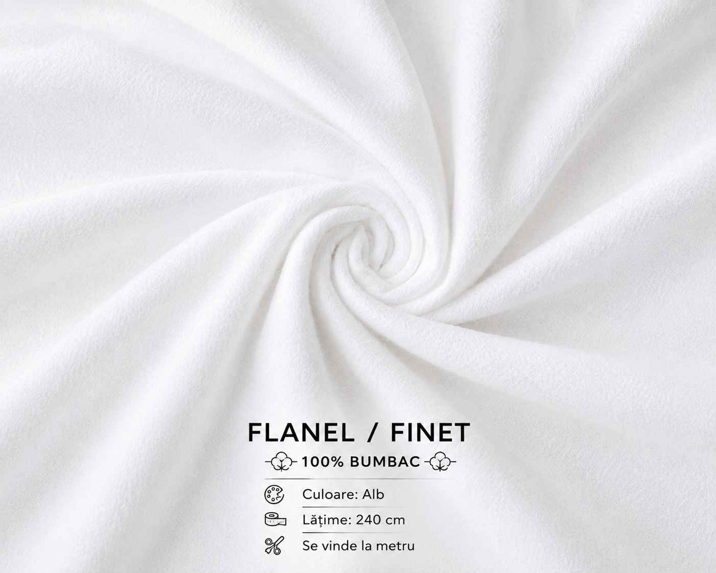 Finet/Flanel de bumbac 100% - Latime 240cm, 150gr/m2