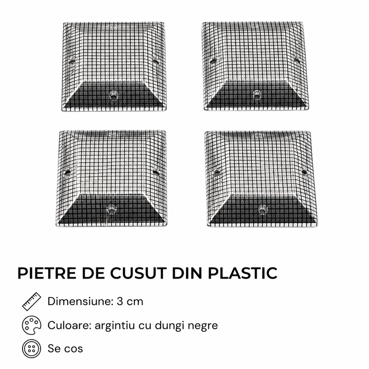 Pietre De Plastic 3cm -4buc/punga