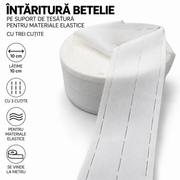 Intaritura Betelie Pe Suport Textil Elastic Perforata Cu 3 Cutite, 10cm, Alb