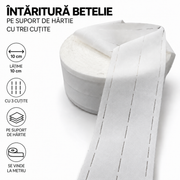 Intaritura Betelie Pe Suport De Hartie Perforata Cu 3 Cutite, 10cm, Alb