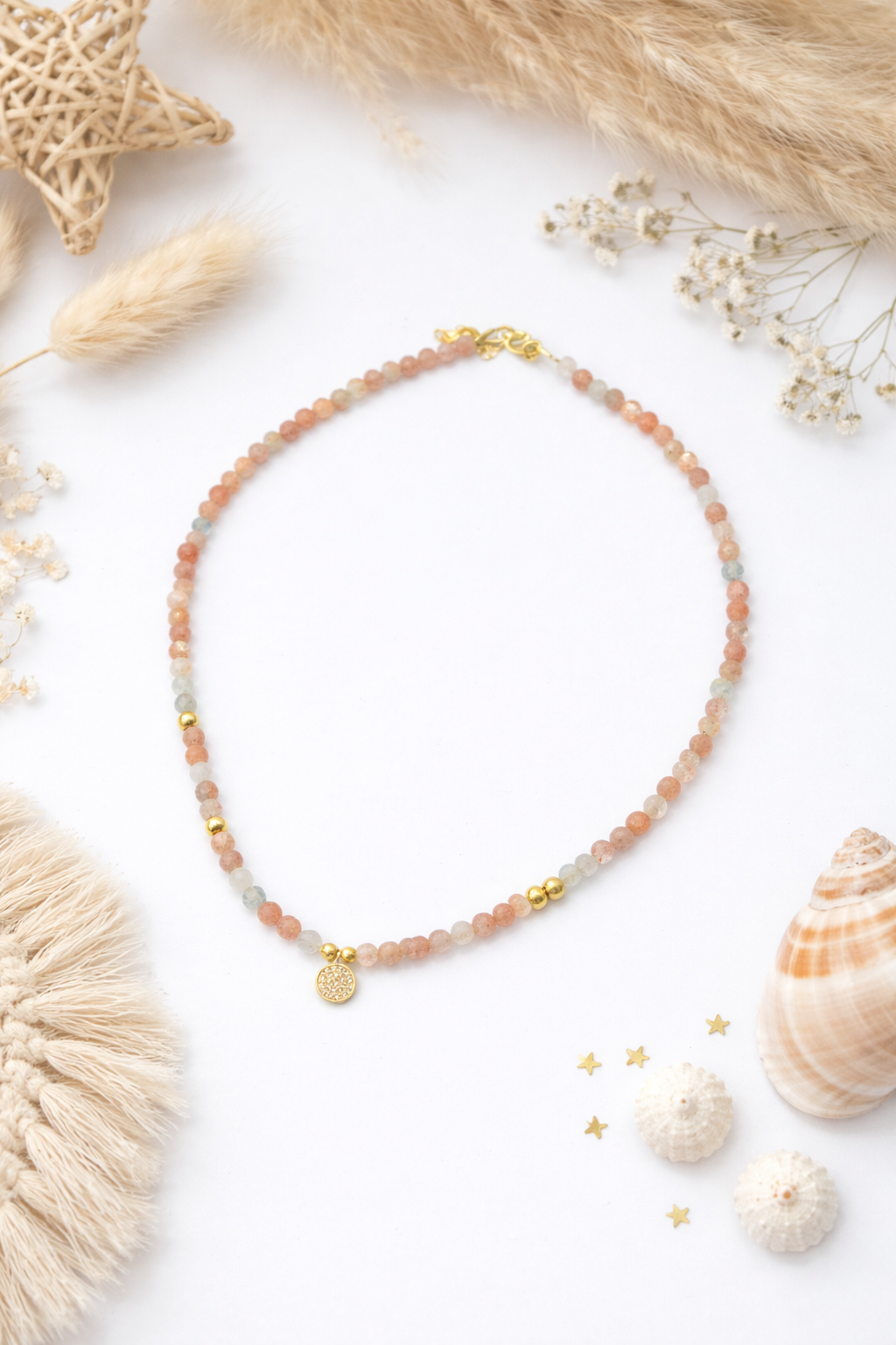 Colier din Cuart Strawberry Si Argint