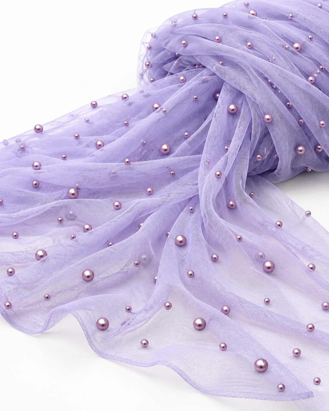 Tull Elastic Cu Perle - Lila