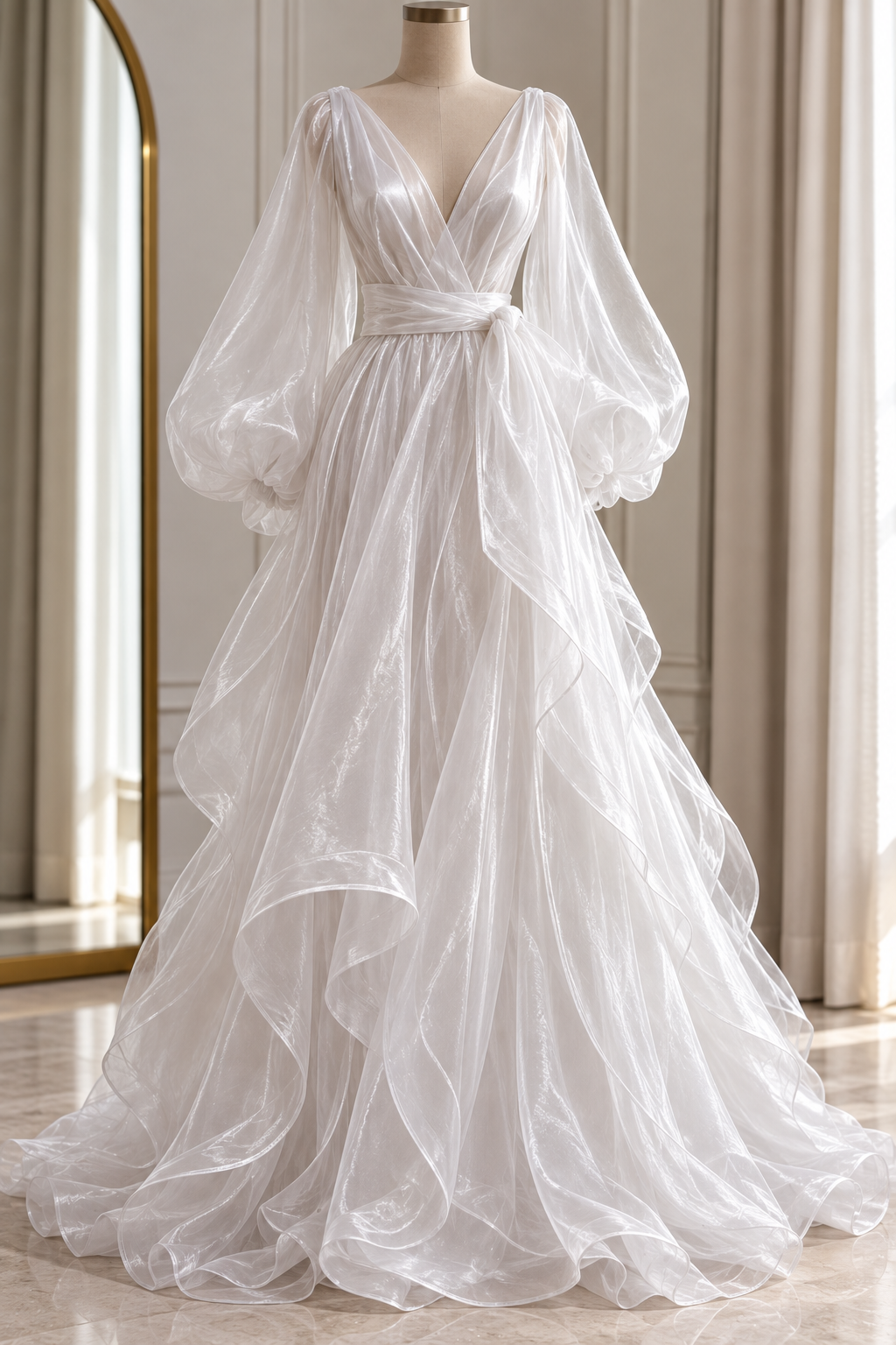 Voal De Organza, Alb