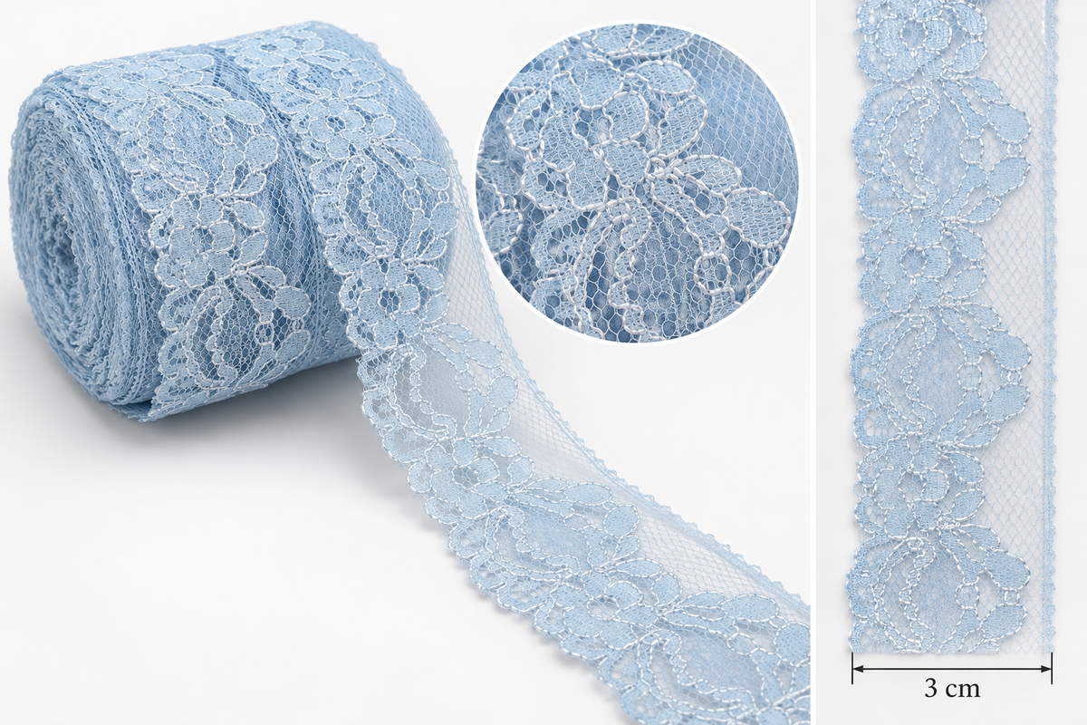 Dantela Bleu 3cm - preț pe metru