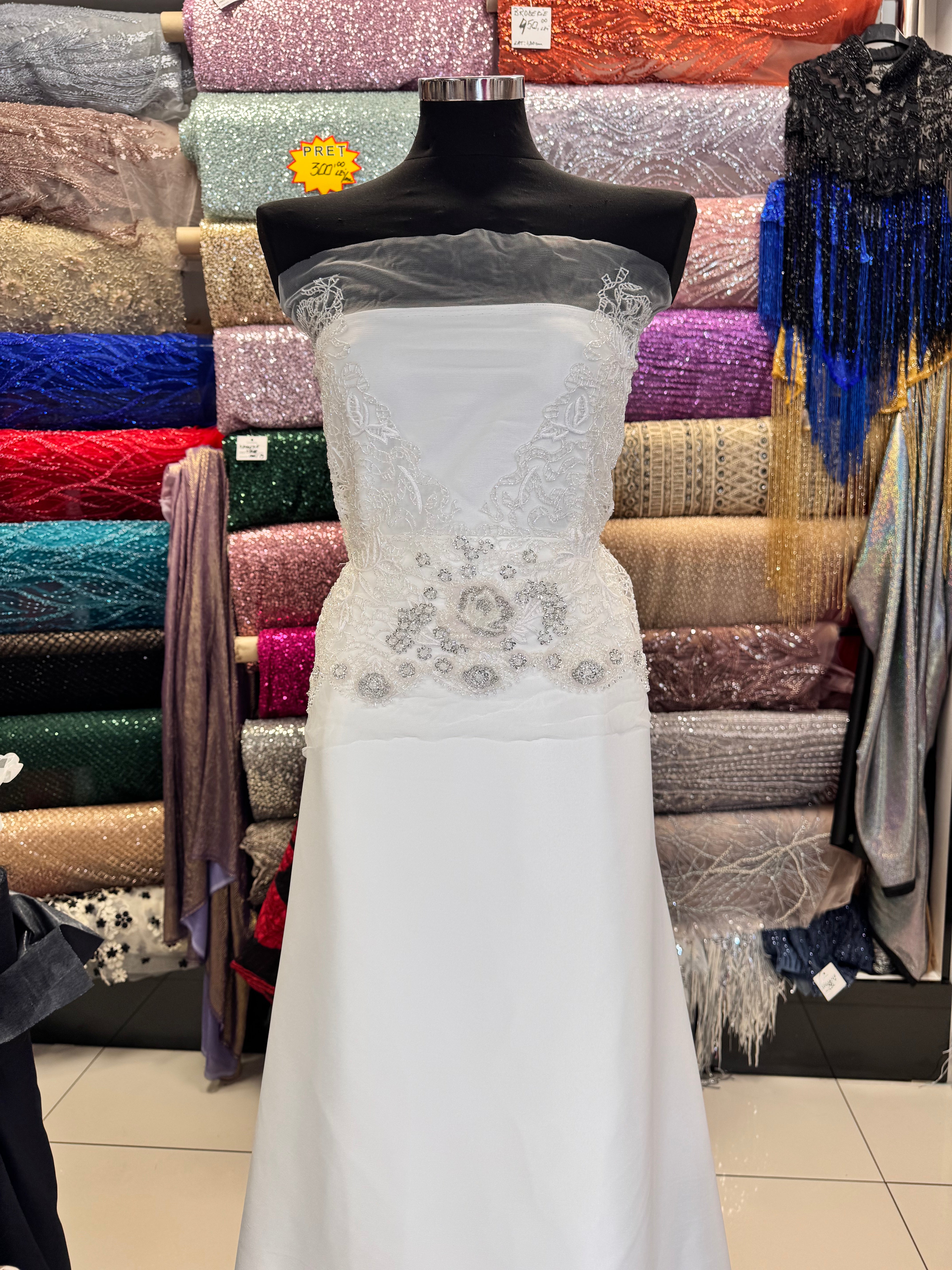 Broderie Bust Pentru Mireasă Ivoire