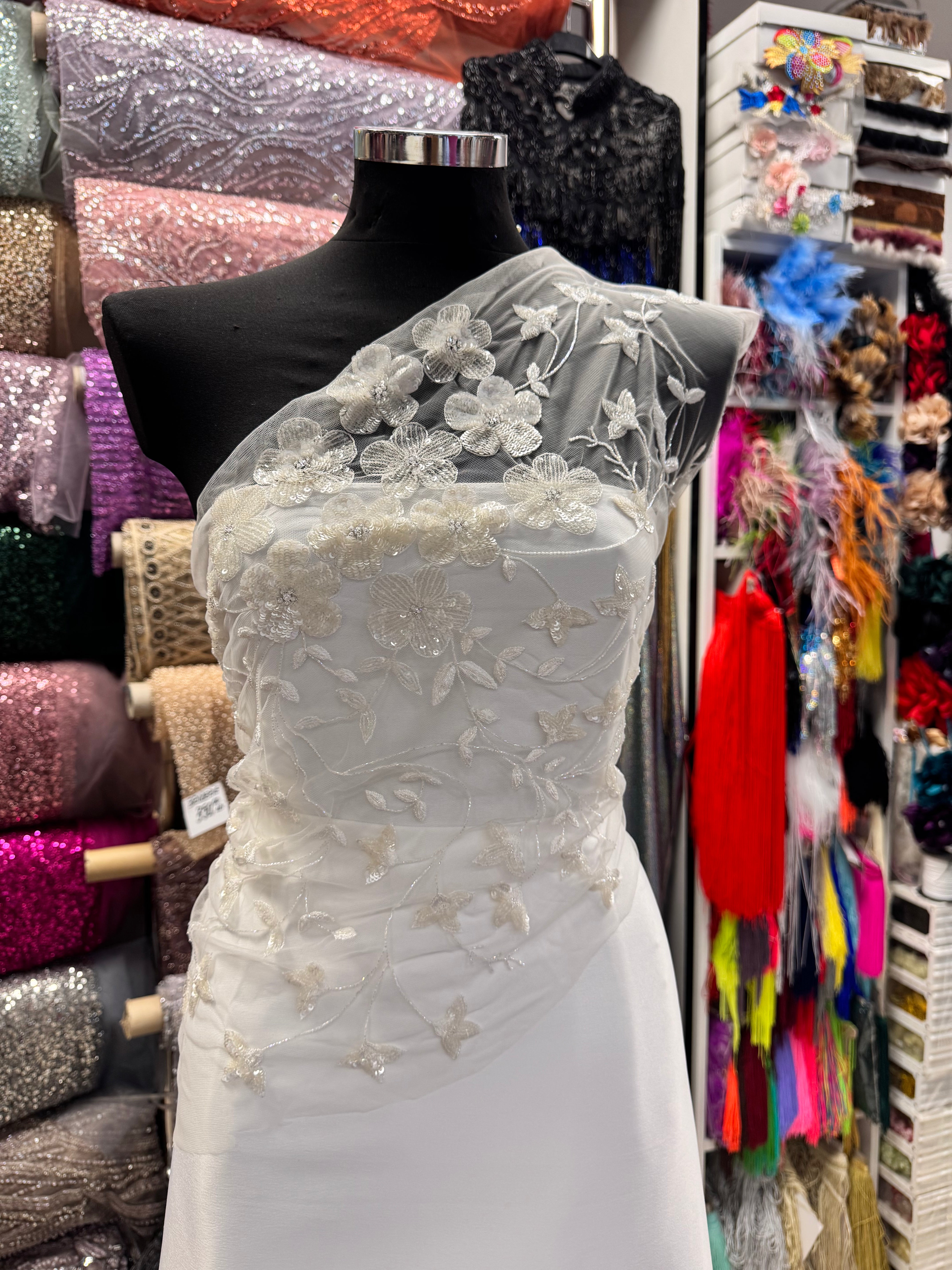Broderie Bust Pentru Mireasă Ivoire