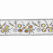 Pasmanterie Organza Cu margele Aurii, 5,80 cm