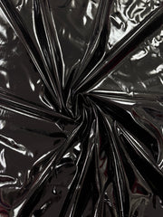 Țesătură latex imitație de piele lăcuită cu elastan - Negru
