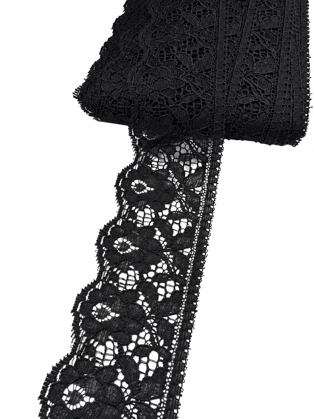 Dantela neagra 6cm - preț pe metru
