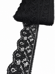 Dantela neagra 6cm - preț pe metru