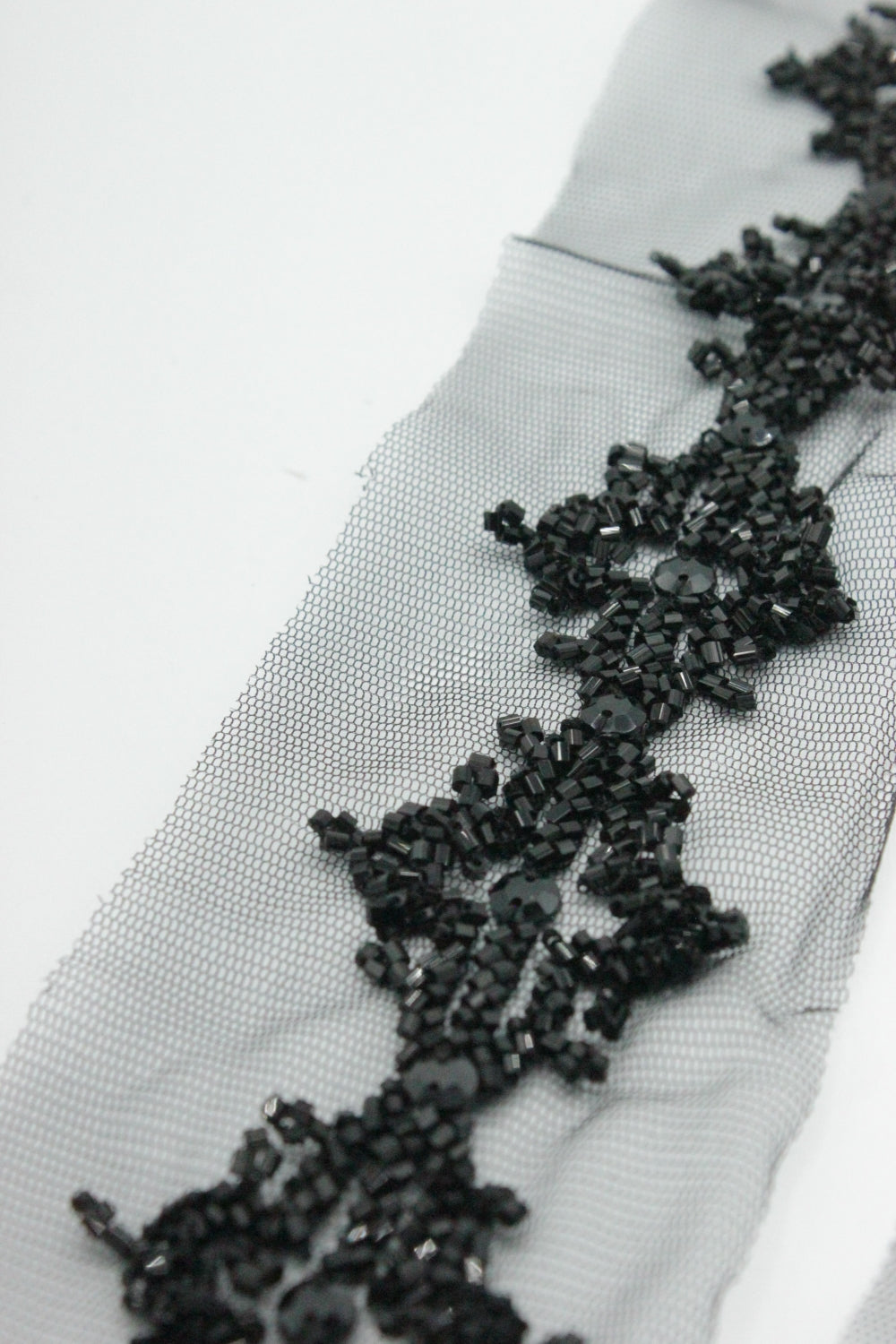 Aplicatie Cu Margele 65cm x 4cm, Negru