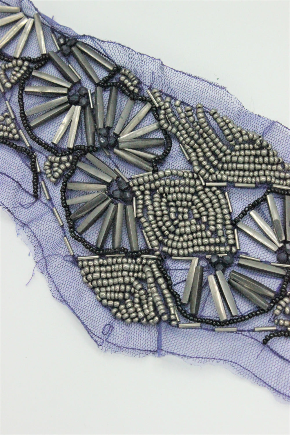 Aplicatie Cu Margele, Mov Indigo, 38x8cm