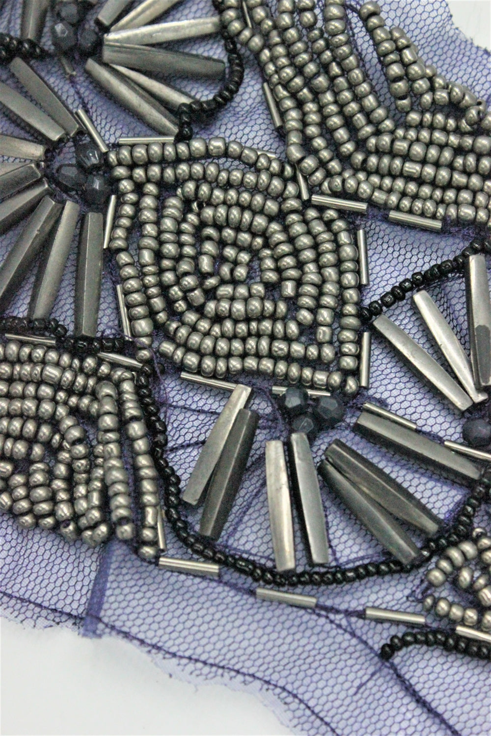 Aplicatie Cu Margele, Mov Indigo, 38x8cm