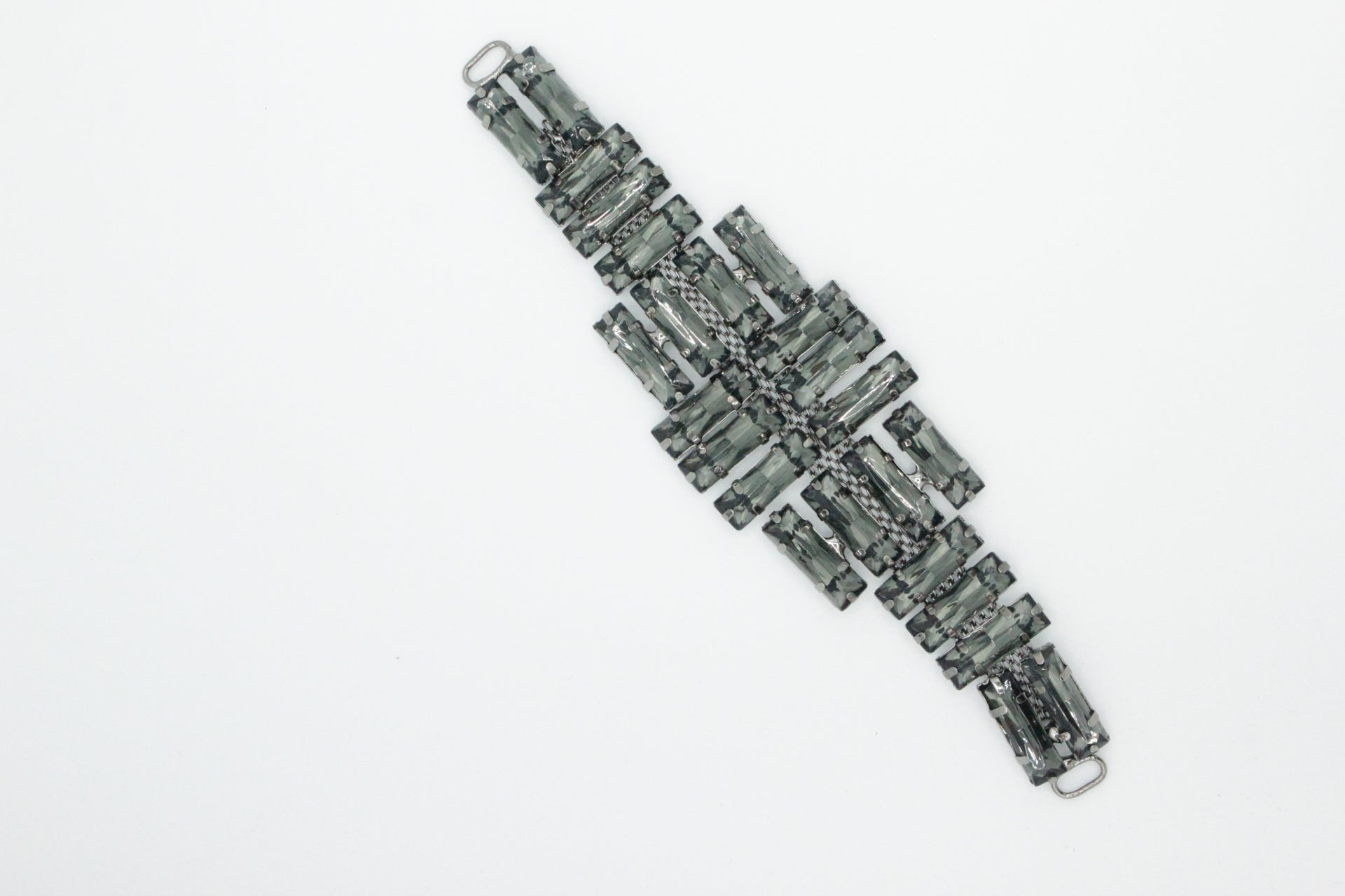 Aplicatie Dcorativa Metalica, Gri inchis, 18x4.50cm