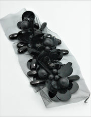 Aplicatie Decorativa Cu Margele Si Paiete, 17cmx 5cm, Negru