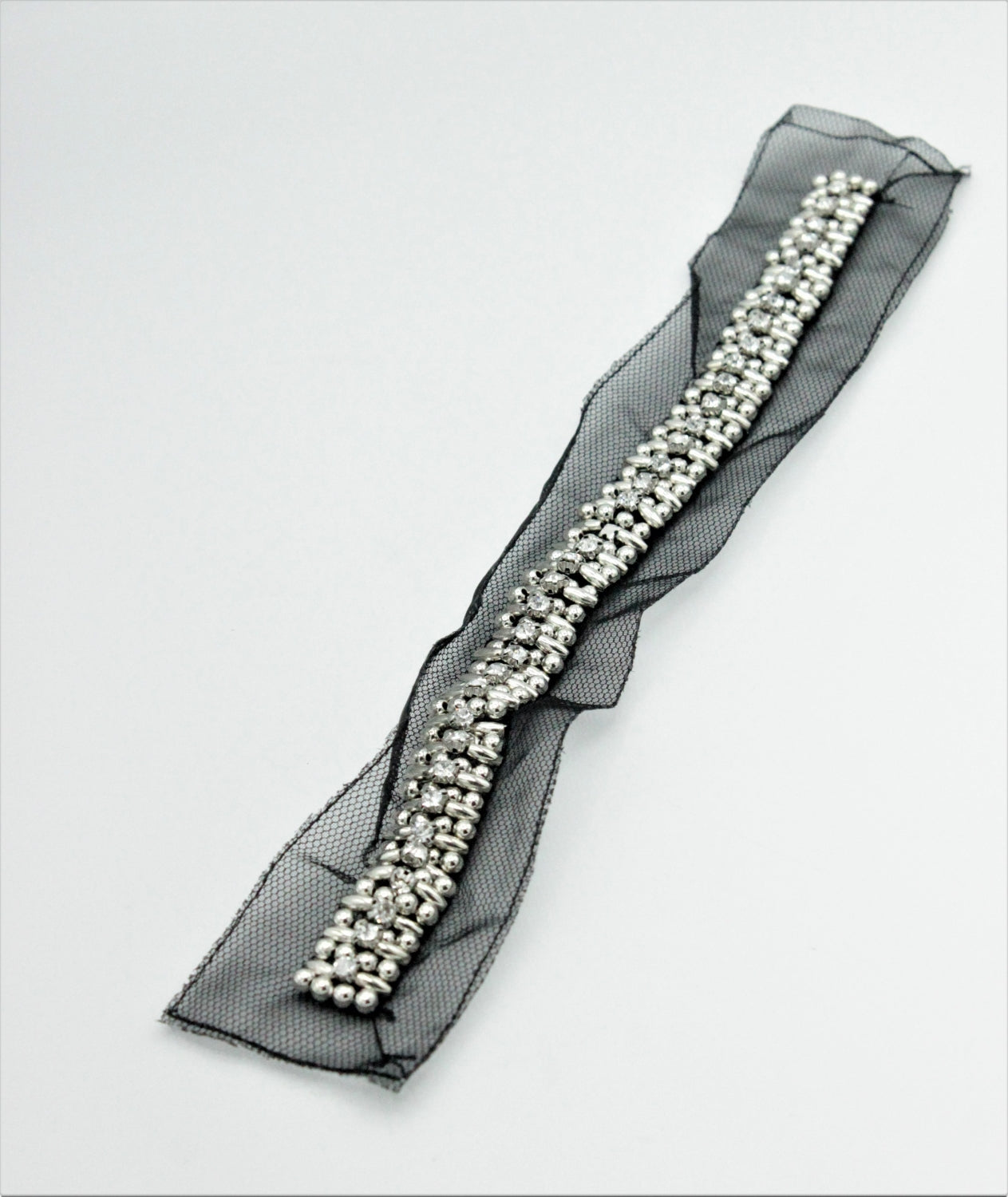 Aplicatie Decorativa Cu Margele Si Strasuri, 25x1.50cm