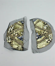 Aplicatie Decorativa Cu Paiete Aurii, 14x7cm
