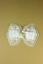 Aplicatie Fundita, Alb, 10 x 8cm