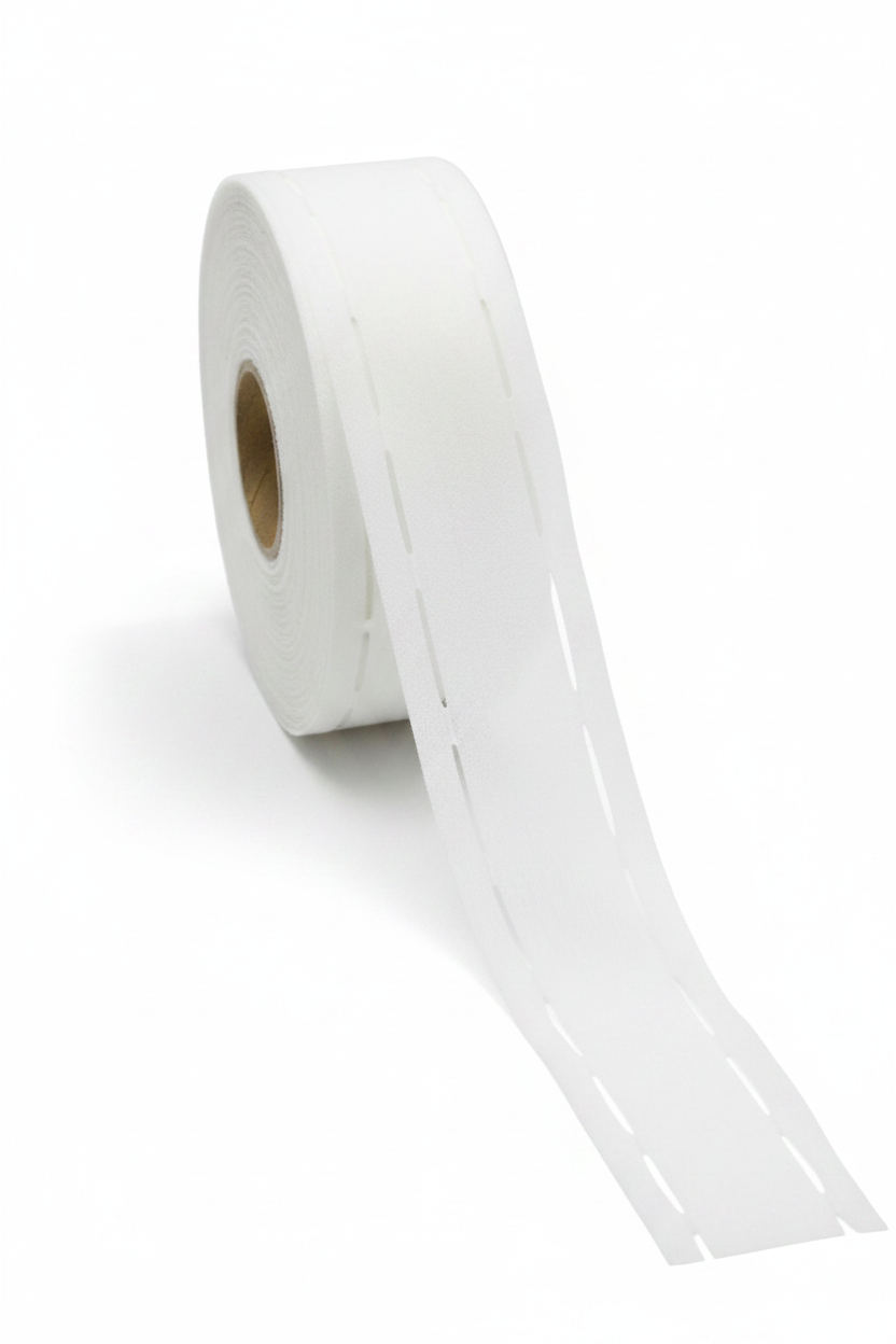 Banda Betelie, Hartie Termoadeziva Perforata Cu 2 Cutite, 50mm, Alb