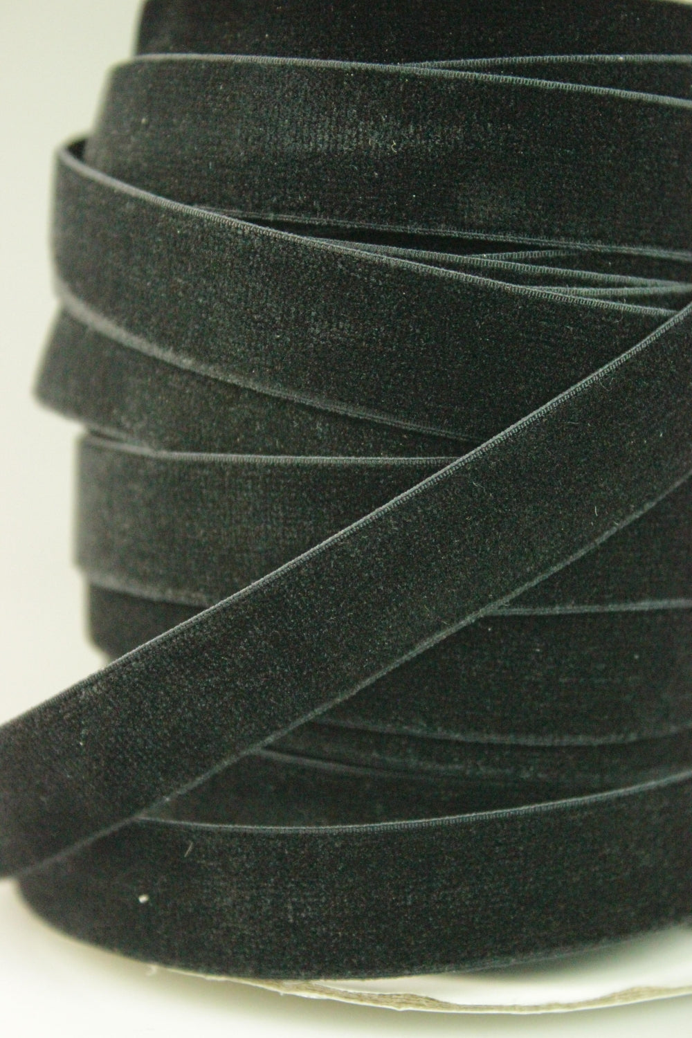 Panglica De Catifea Elastica, 15mm, Negru