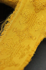 Banda Din Vascoza Brodata, 5cm, Galben
