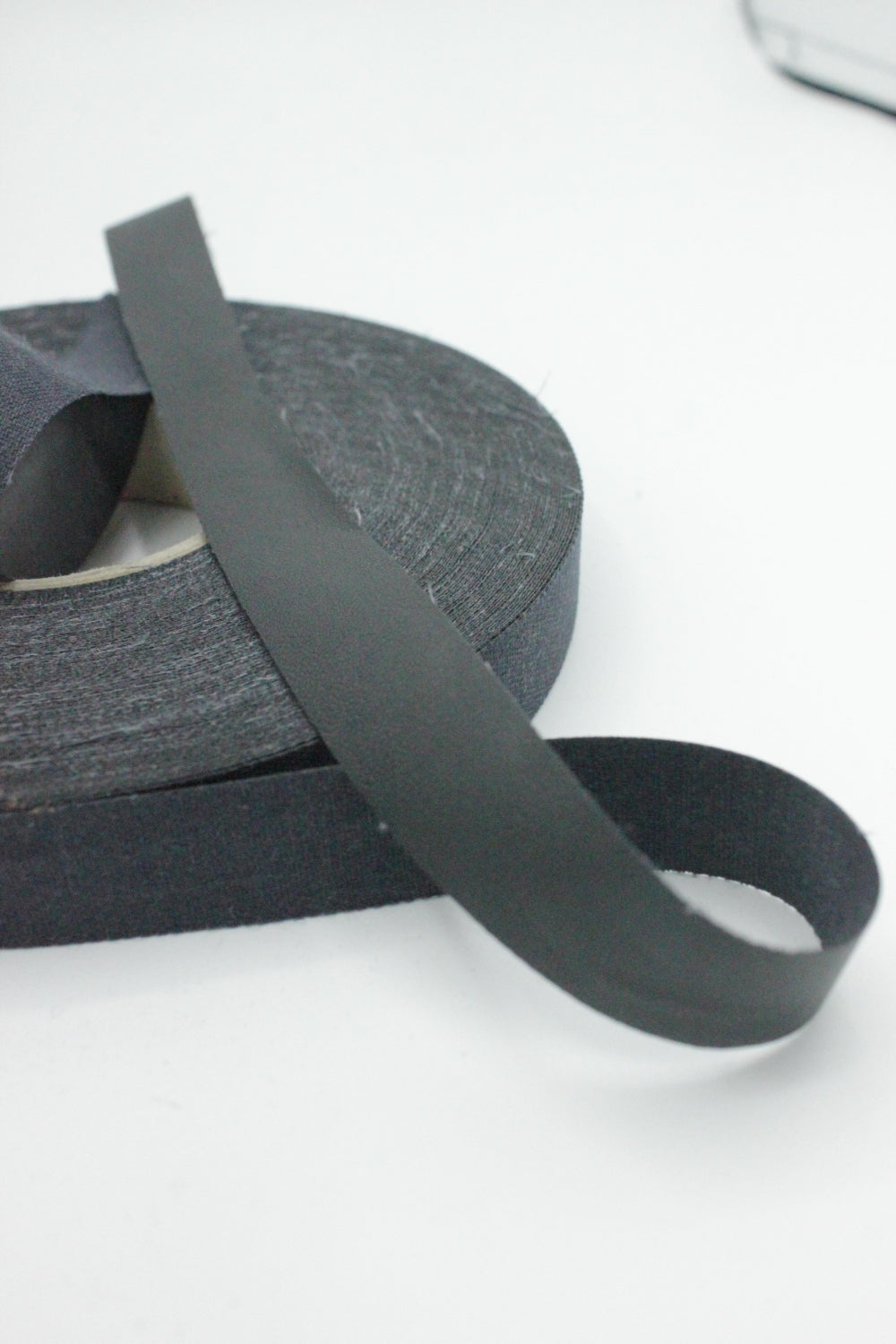 Banda Piele Ecologica Nefinisata, 15mm, Negru